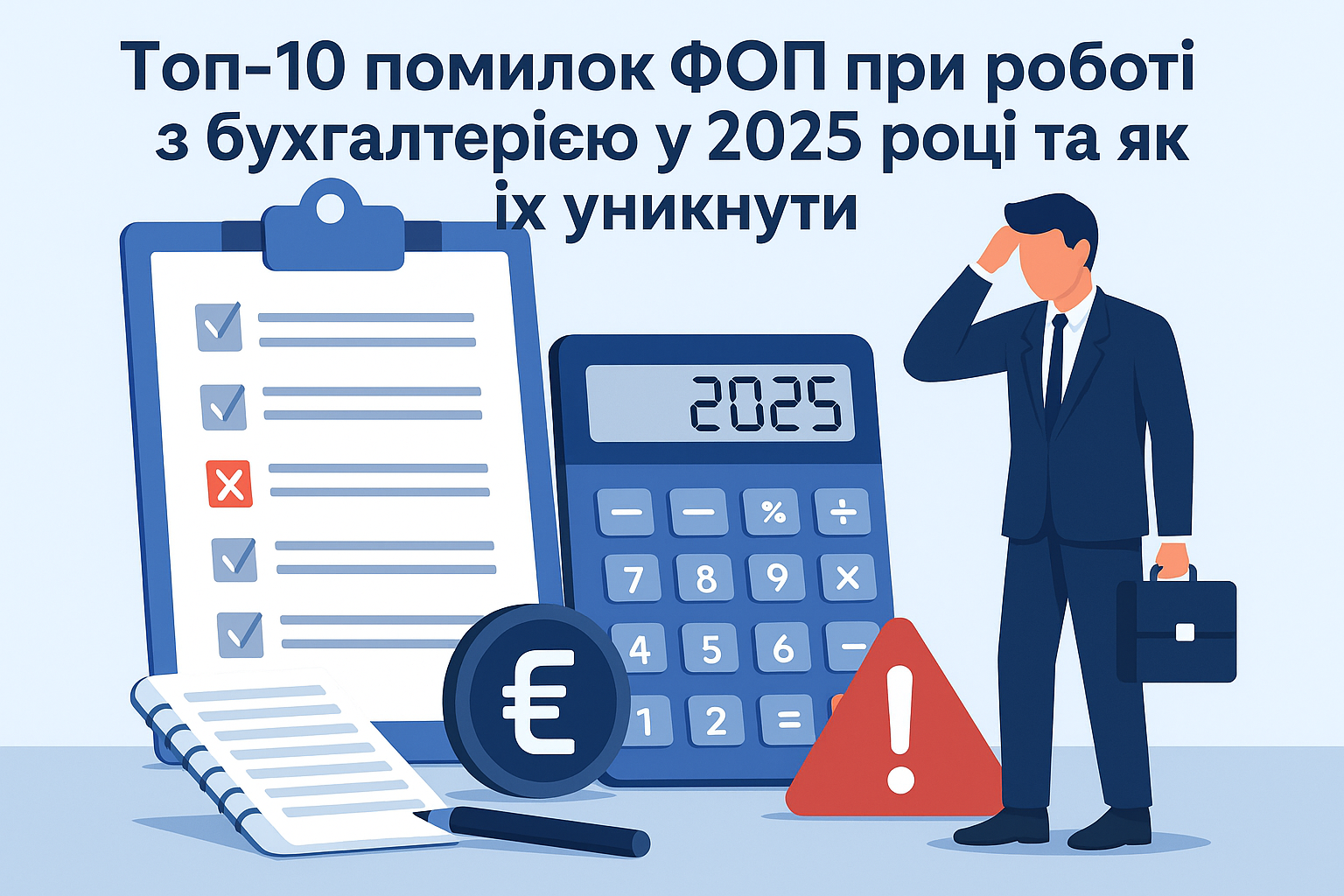 Типові помилки ФОП у бухгалтерії та як їх уникнути у 2025 році
